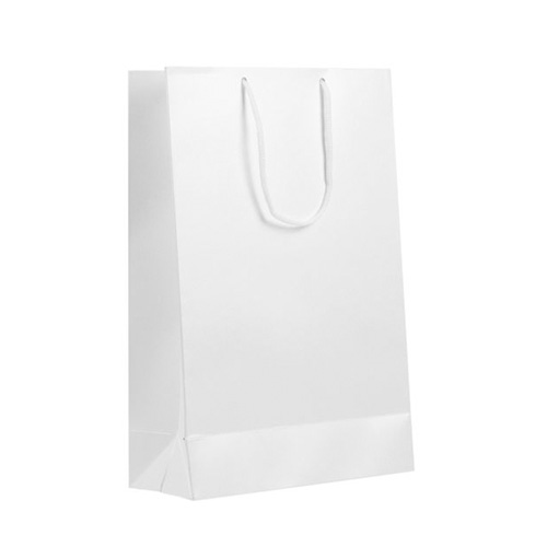 Бумажный пакет (Majestic) с логотипом Белый