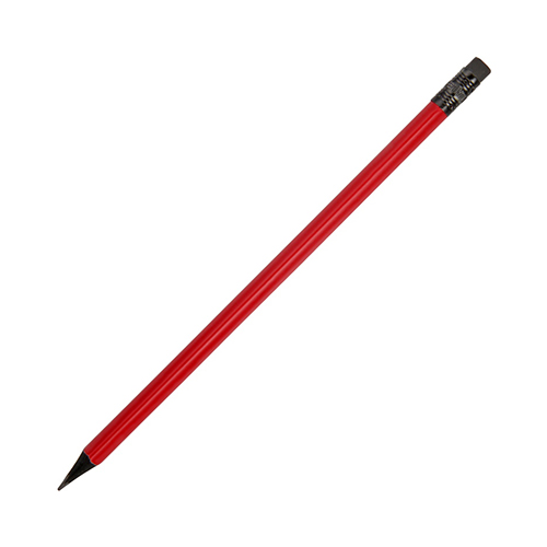 Карандаш трехгранный с логотипом Красный