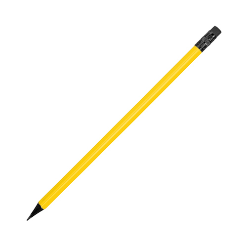 Карандаш трехгранный с логотипом Желтый