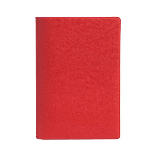 Обложка для паспорта с дополнительными карманами для визиток с логотипом Красный