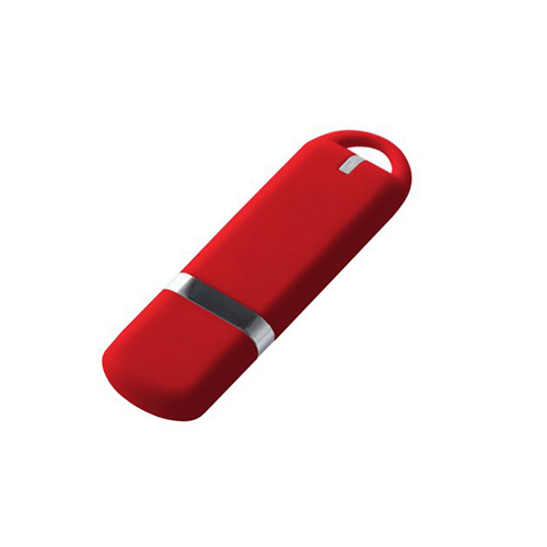 Софт-тач флешка с логотипом Красный