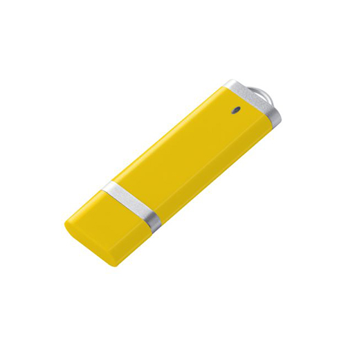 Пластиковая флешка с логотипом Желтый