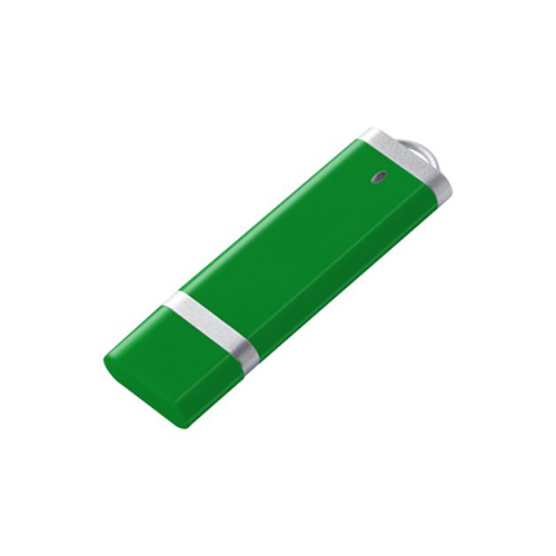 Пластиковая флешка с логотипом Зеленый