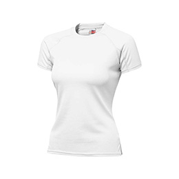 Белая женская футболка с логотипом