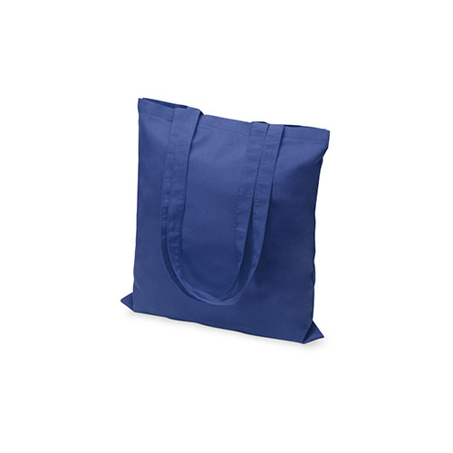 Вертикальная сумка из хлопка с логотипом Синий