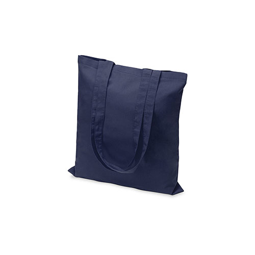 Вертикальная сумка из хлопка с логотипом Темно-синий
