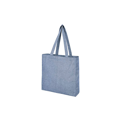 Эко-сумка из переработанного хлопка с логотипом Синий