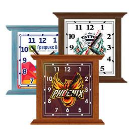 Часы деревянные настольные сувенирные «Премиум»