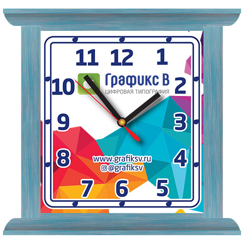 Часы деревянные настольные сувенирные «Премиум» Цвет заказчика