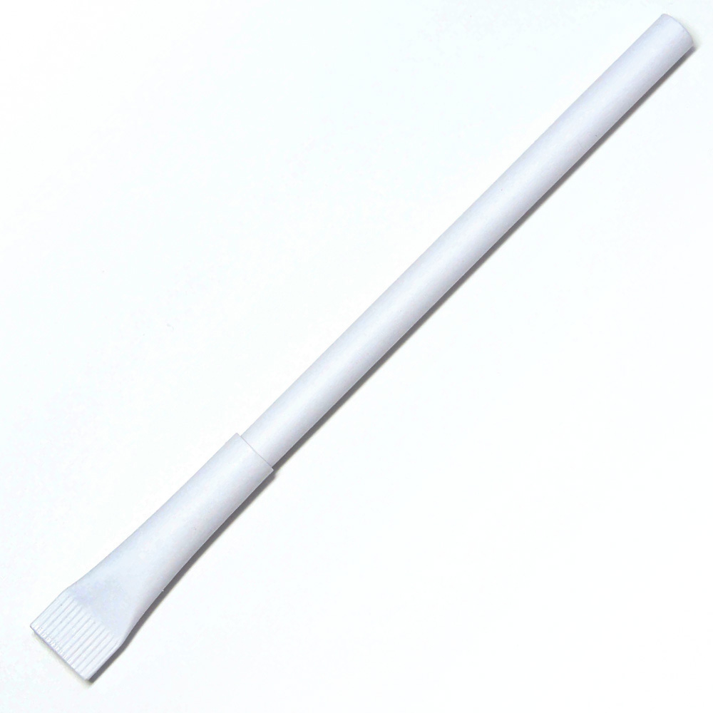 Ручка из бумаги с колпачком с логотипом Белый