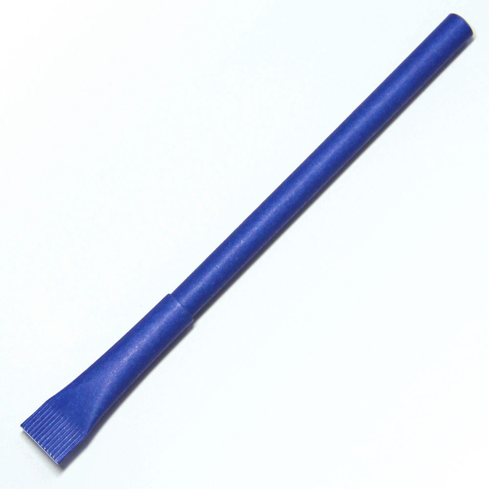 Ручка из бумаги с колпачком с логотипом Синий