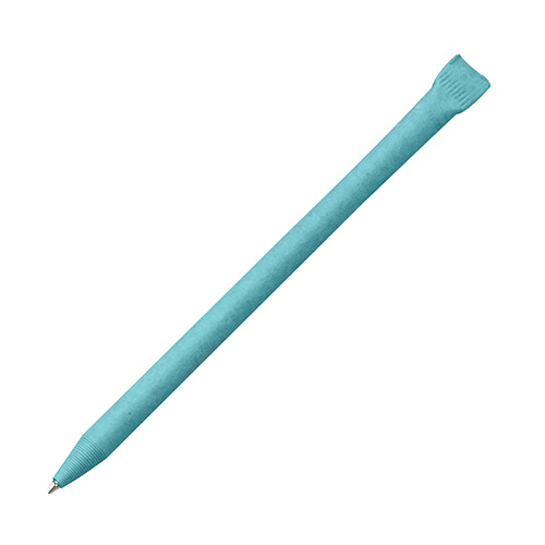 Ручка из картона без колпачка с логотипом Голубой