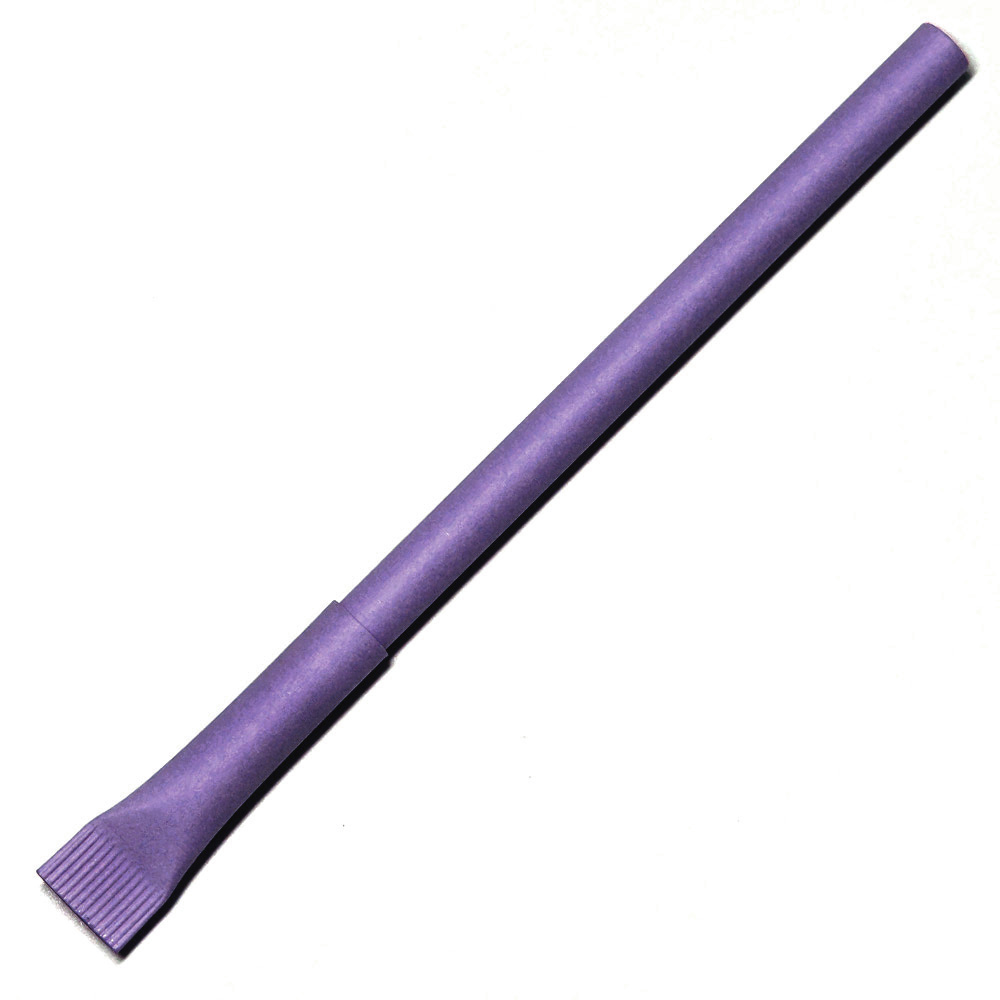 Ручка из бумаги с колпачком с логотипом Фиолетовый