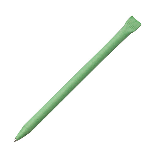 Ручка из картона без колпачка с логотипом Зеленый