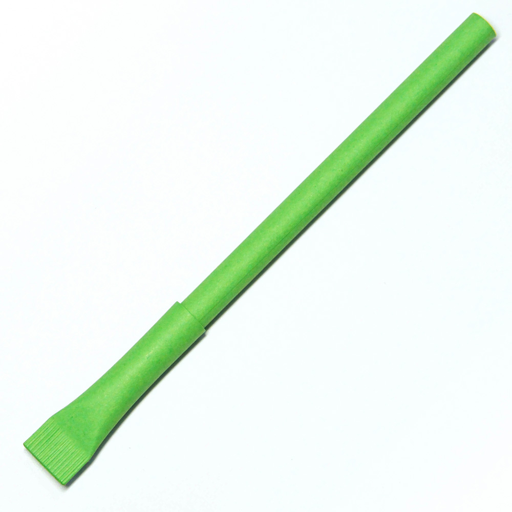 Ручка из бумаги с колпачком с логотипом Зеленый