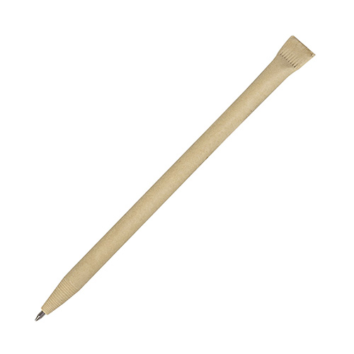 Ручка из картона без колпачка с логотипом Крафт