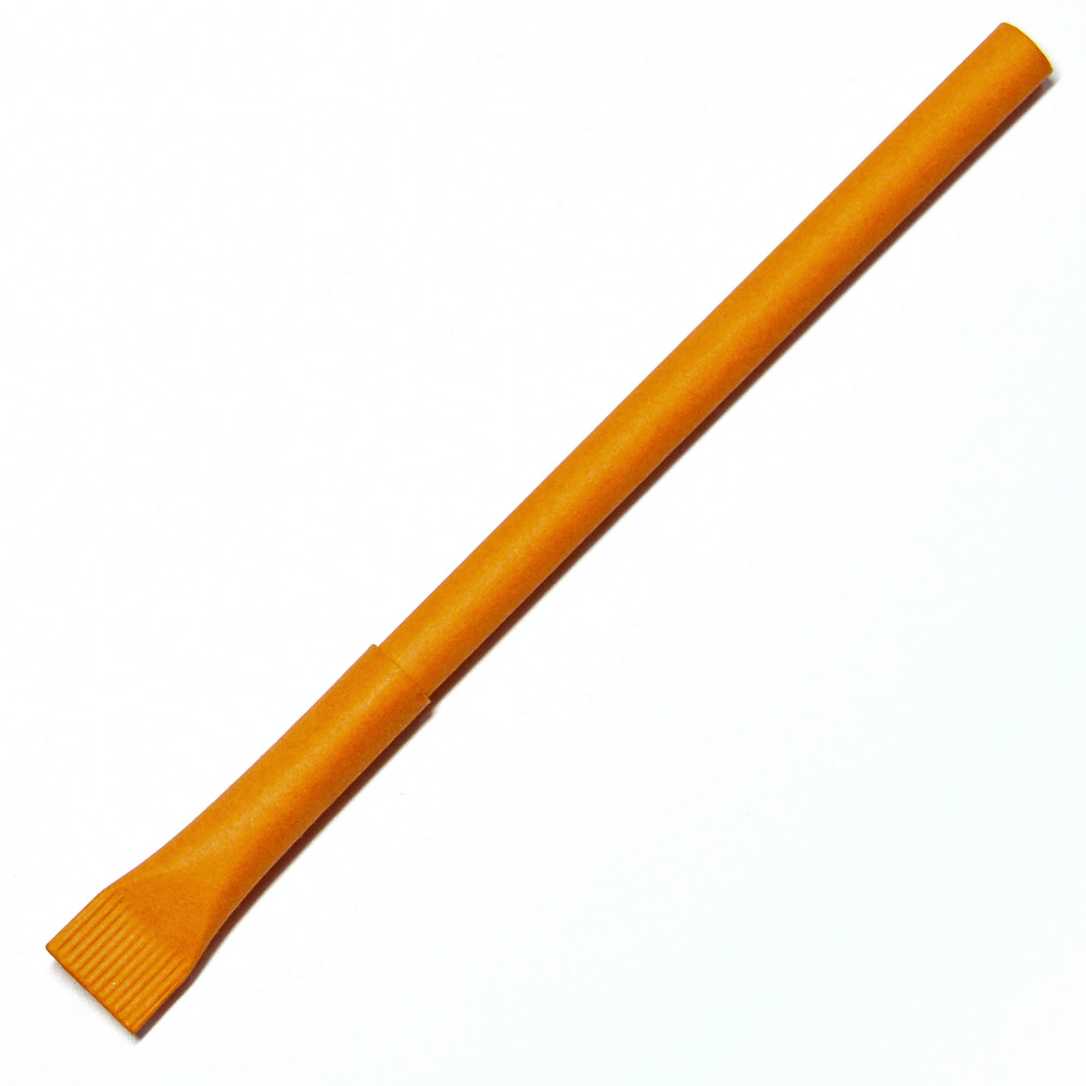 Ручка из бумаги с колпачком с логотипом Оранжевый