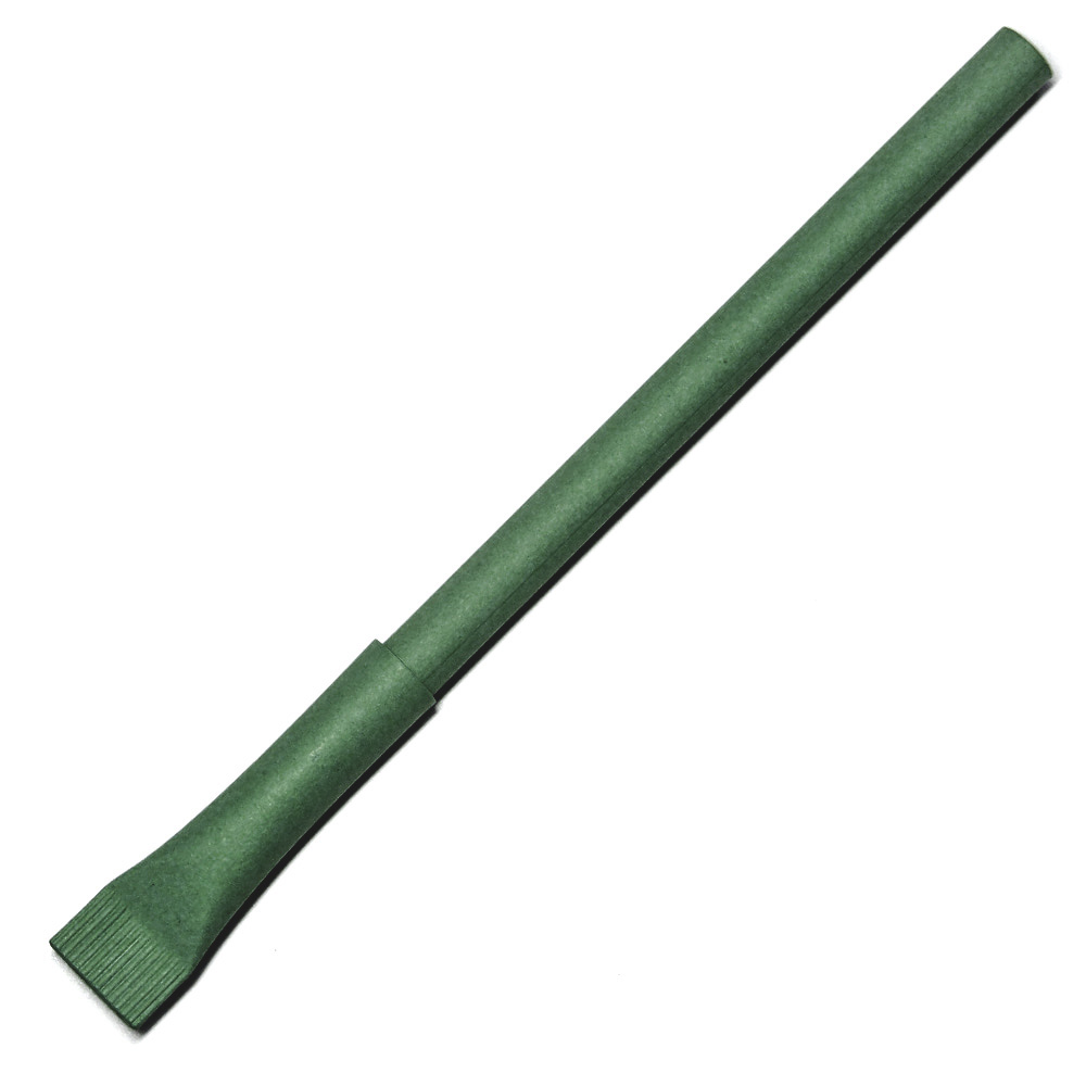 Ручка из бумаги с колпачком с логотипом Темно-зеленый