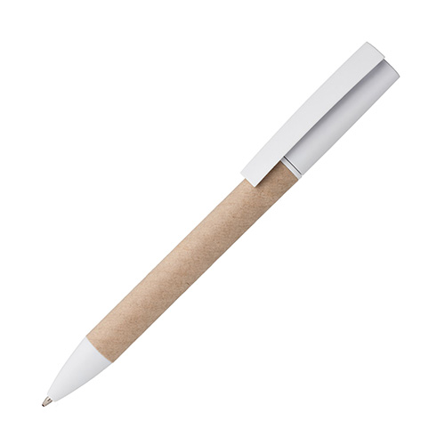 Ручка из картона и пластика (вариант 1) с логотипом Крафт