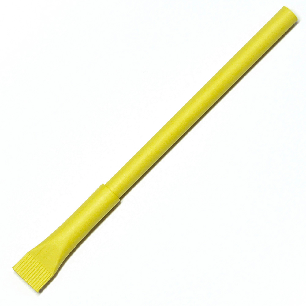 Ручка из бумаги с колпачком с логотипом Желтый