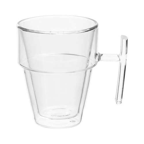 Стеклянная чашка с двойными стенками с логотипом