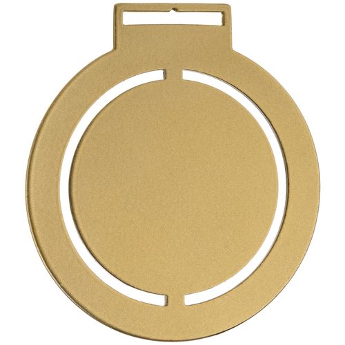 Круглая металлическая медаль с логотипом Золотистый