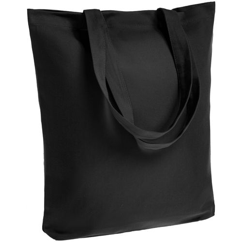 Холщовая сумка шоппер с печатью Черный
