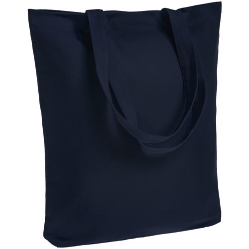 Холщовая сумка шоппер с печатью Темно-синий