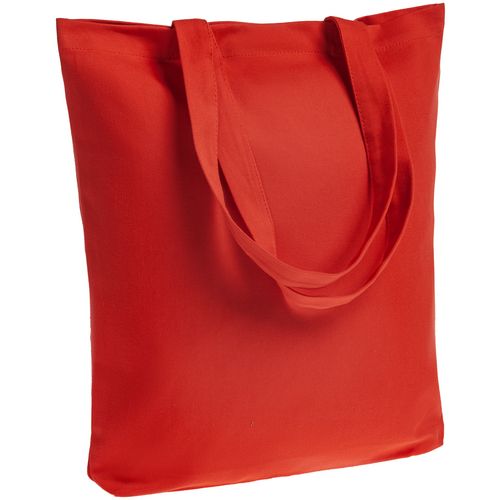 Холщовая сумка шоппер с печатью Красный