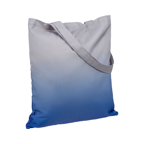 Бело-голубая сумка с логотипом