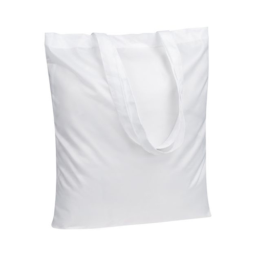 Белая сумка шоппер с логотипом 