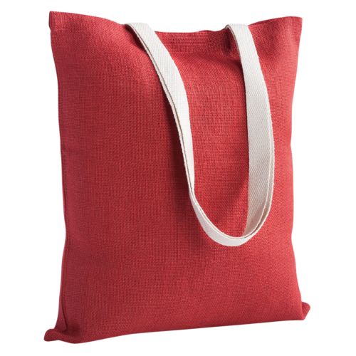 Холщовая сумка на плечо с логотипом Красный