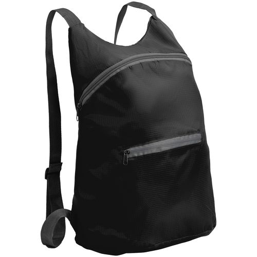Складной рюкзак с логотипом Черный