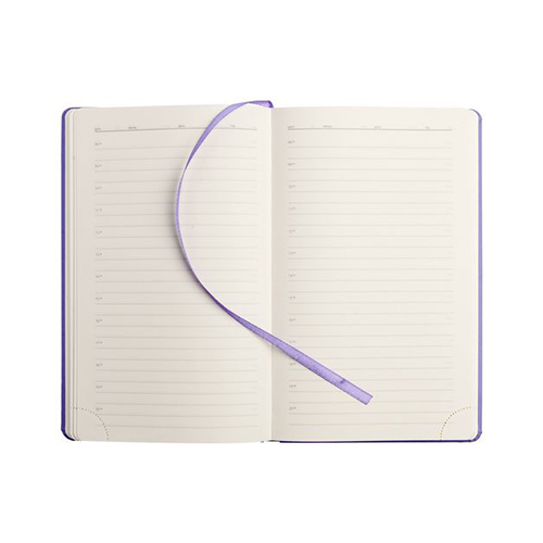 Кожаный ежедневник с логотипом (192 стр) Фиолетовый