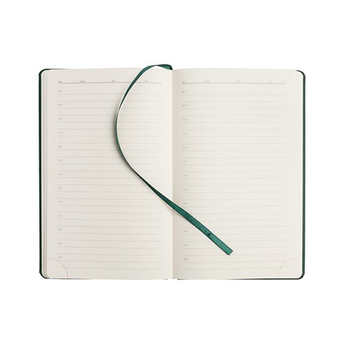 Кожаный ежедневник с логотипом (192 стр) Зеленый