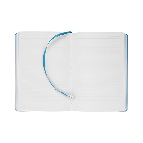 Кожаный ежедневник с логотипом (256 стр) Голубой