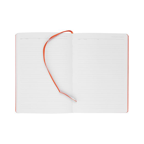 Кожаный ежедневник с логотипом (256 стр) Оранжевый