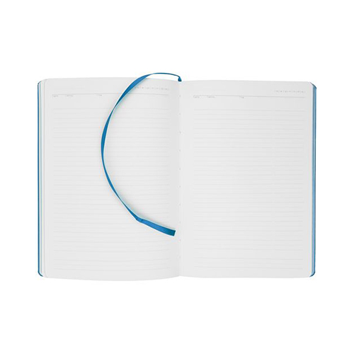 Кожаный ежедневник с логотипом (256 стр) Светло-синий
