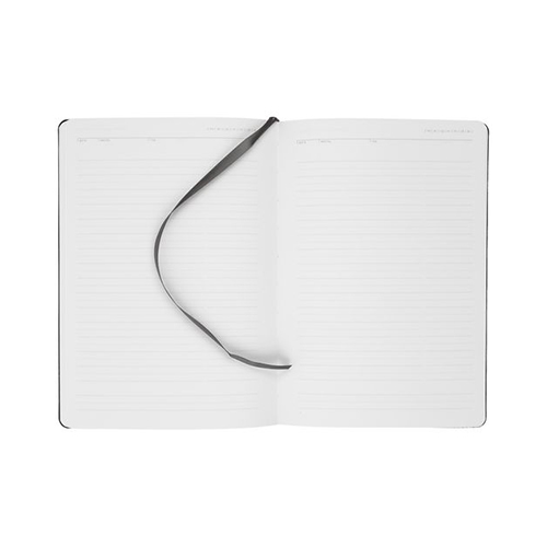 Кожаный ежедневник с логотипом и гибкой обложкой (256 стр) Темно-серый