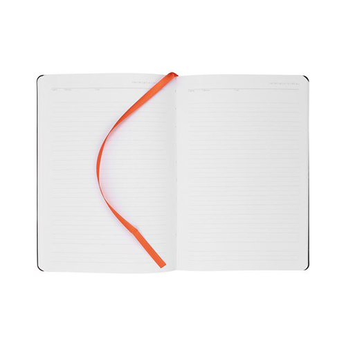 Кожаный ежедневник с логотипом и гибкой обложкой (256 стр) Оранжевый