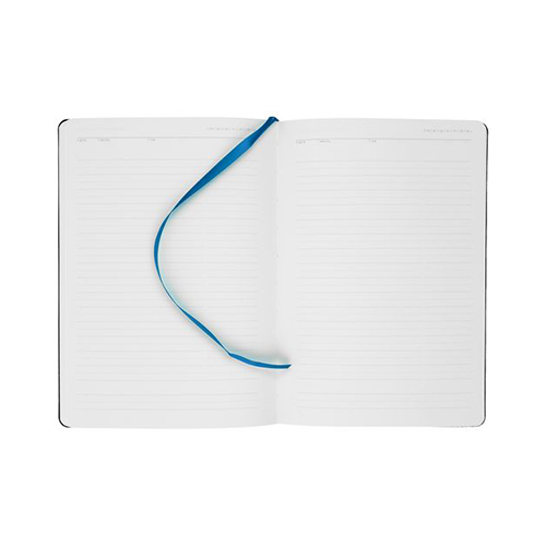 Кожаный ежедневник с логотипом и гибкой обложкой (256 стр) Светло-синий