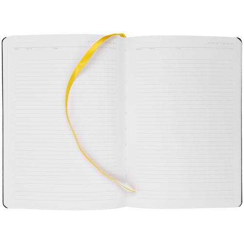 Кожаный ежедневник с логотипом и гибкой обложкой (256 стр) Желтый
