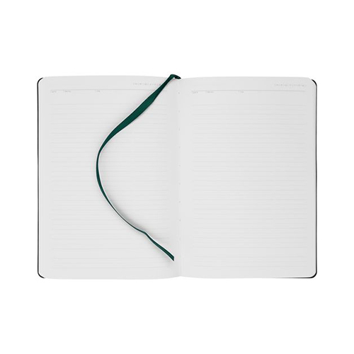 Кожаный ежедневник с логотипом и гибкой обложкой (256 стр) Зеленый