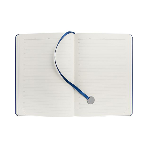 Ежедневник с металлическим шильдом и логотипом Синий