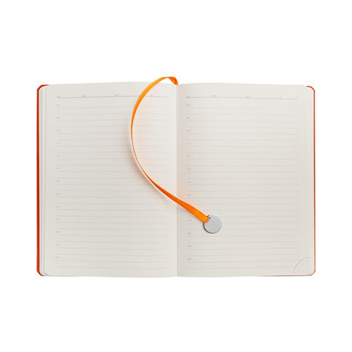 Ежедневник с металлическим шильдом и логотипом Оранжевый