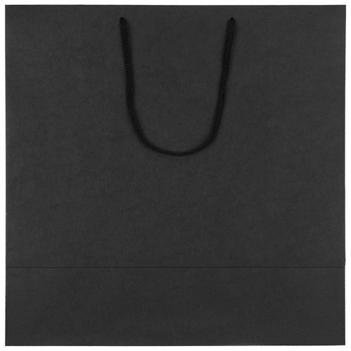 Бумажный пакет с логотипом из дизайнерской бумаги (большой) Черный