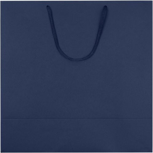 Бумажный пакет с логотипом из дизайнерской бумаги (большой) Синий