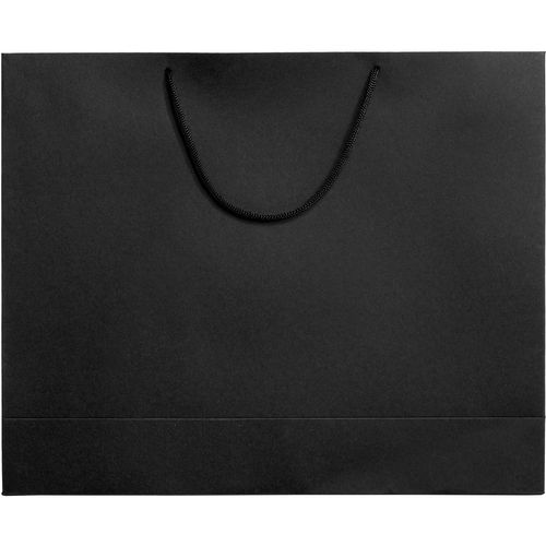 Бумажный пакет с логотипом из дизайнерского картона (большой) Черный