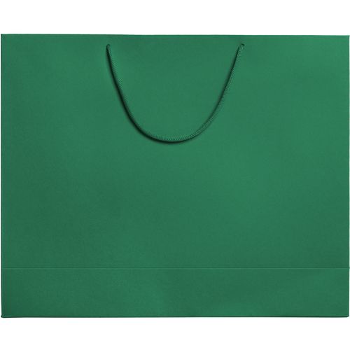 Бумажный пакет с логотипом из дизайнерского картона (большой) Зеленый