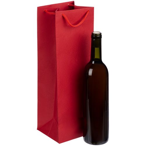 Пакет под бутылку с логотипом Красный